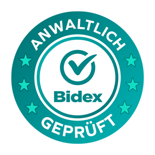 BIDEX Siegel — anwaltlich geprüft